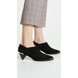 Joie Baler Black Suede Pointed Toe Western‎ Kitten Heel Ankle Boots Size 6 1/2